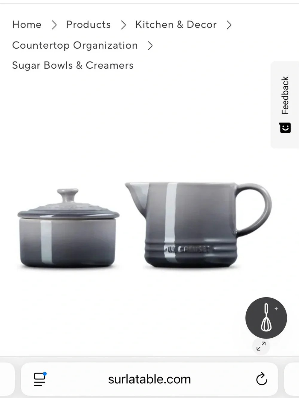 Le Creuset Sugar & Cream Set Ceramic Bake Dish